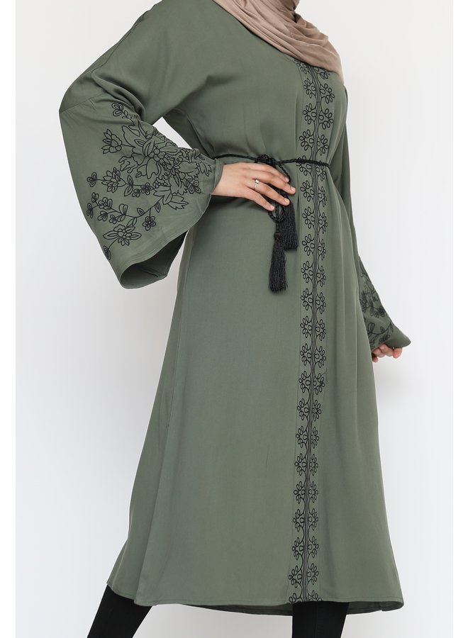 Tuniek met borduursel - groen