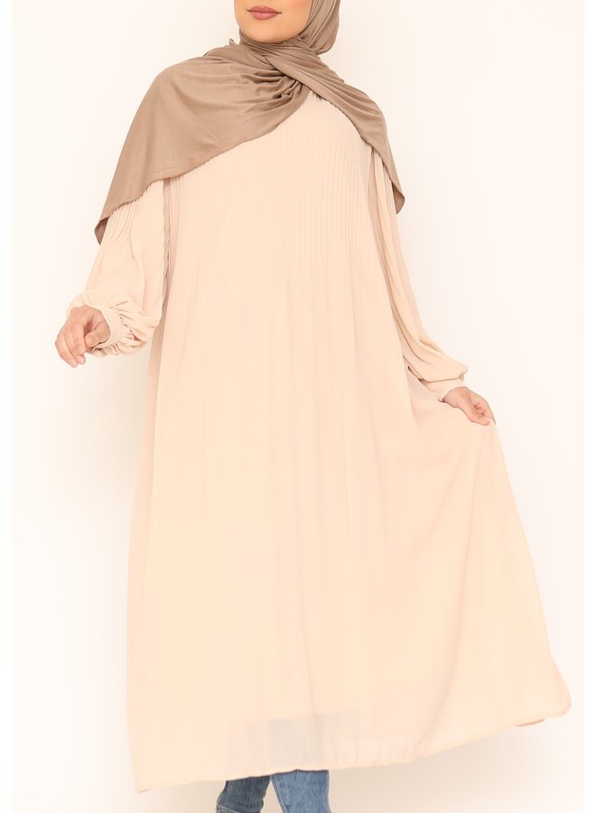 Plisse dress - creme