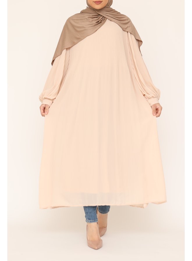 Plisse dress - creme