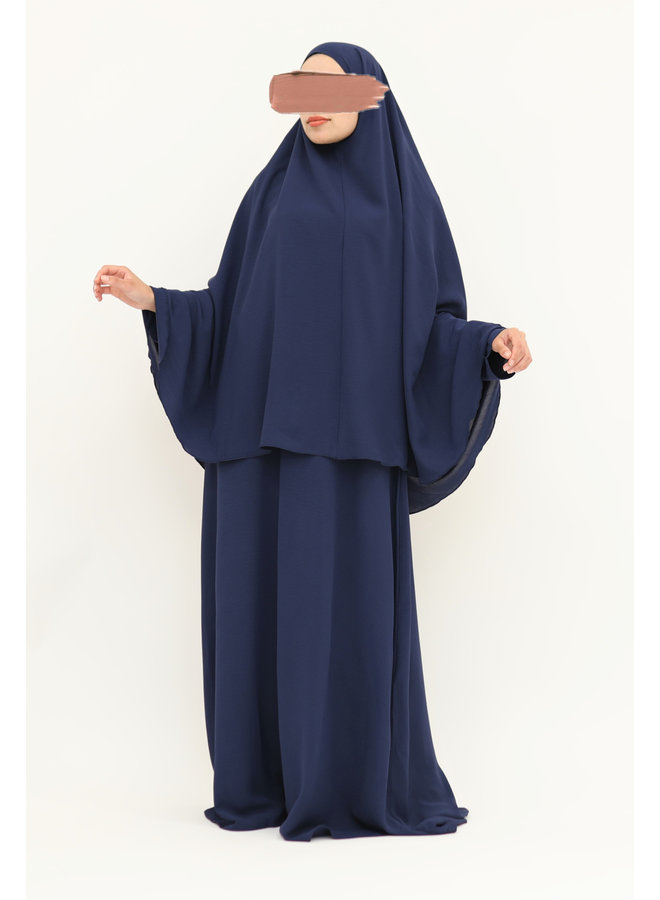 A-lijn abaya met ceintuur - navy