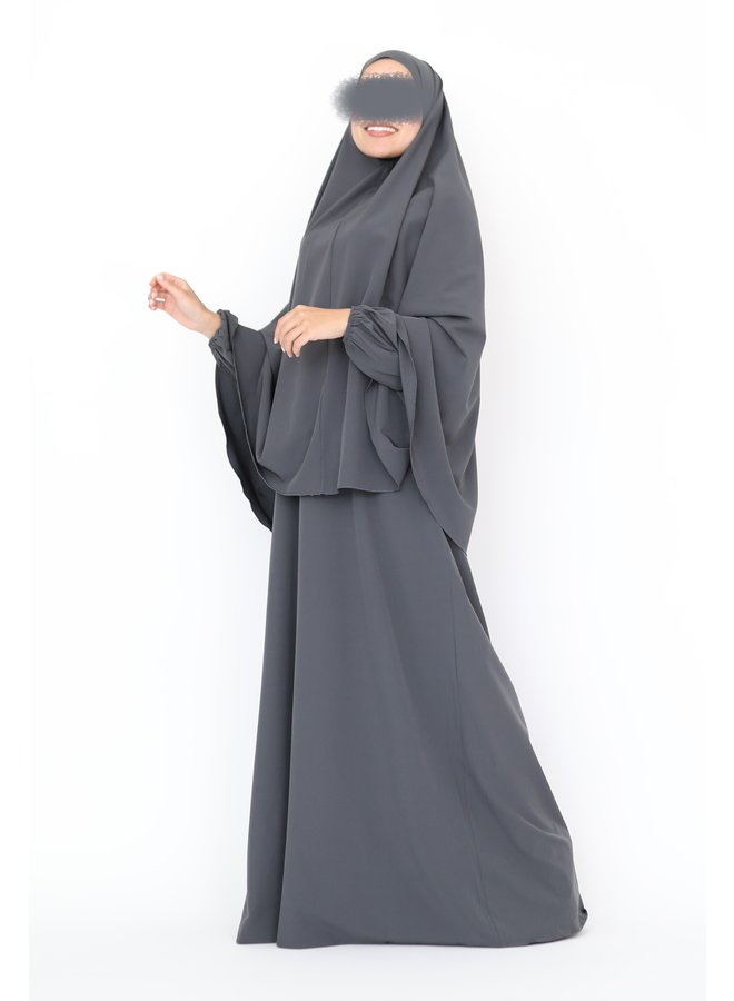 Basic Abaya - donkergrijs
