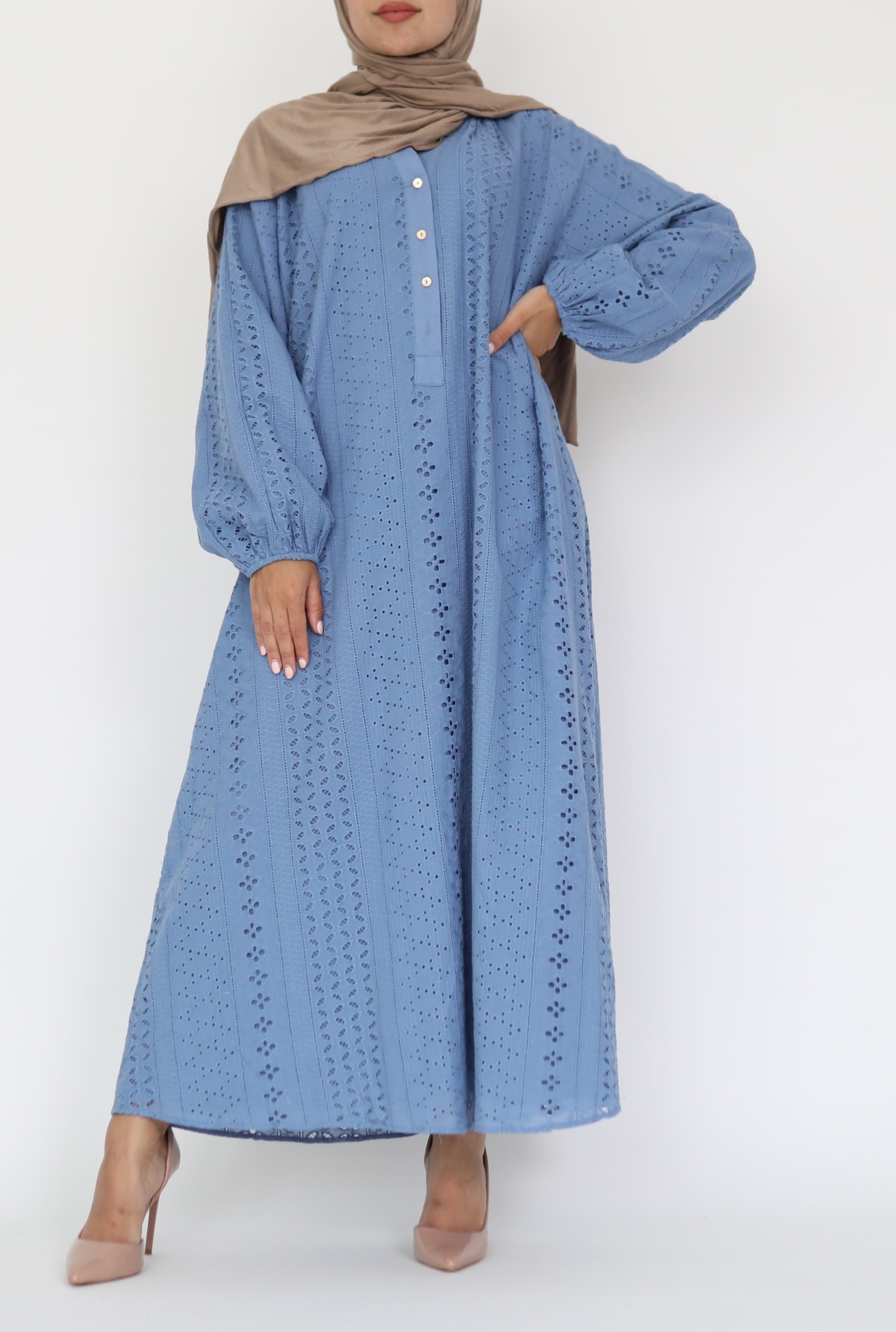 Midi-jurk Zara - blauw - By Aicha