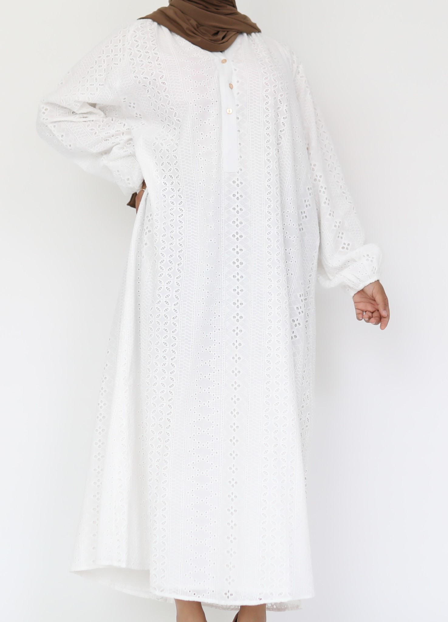 Midi-jurk Zara - white - By Aicha