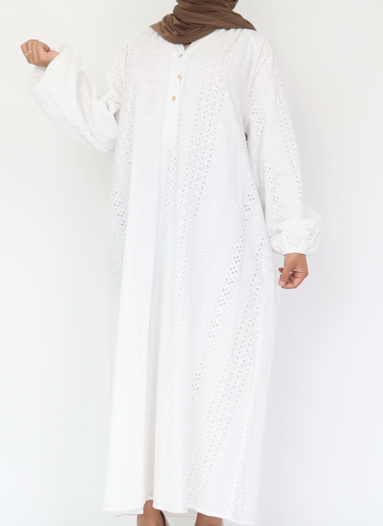 Midi-jurk Zara - white - By Aicha