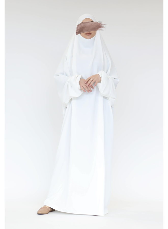 Jilbaab one piece - white