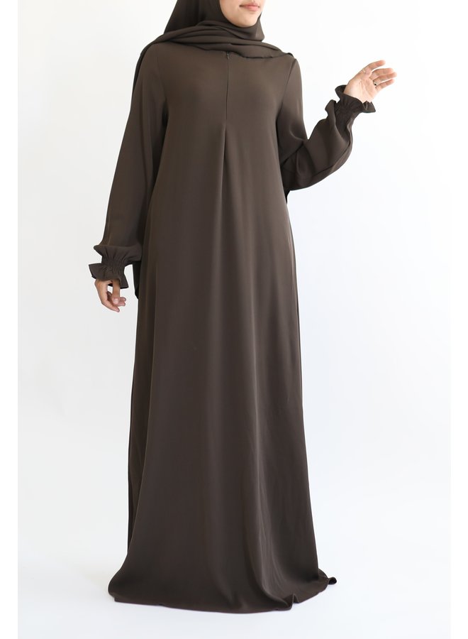 Abaya Nour - darkbrown