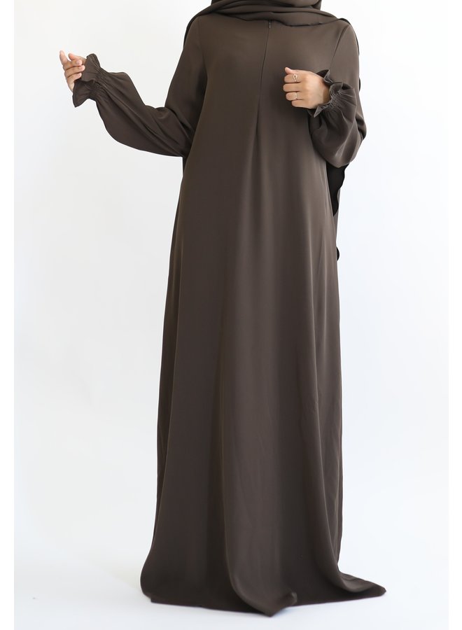 Abaya Nour - darkbrown