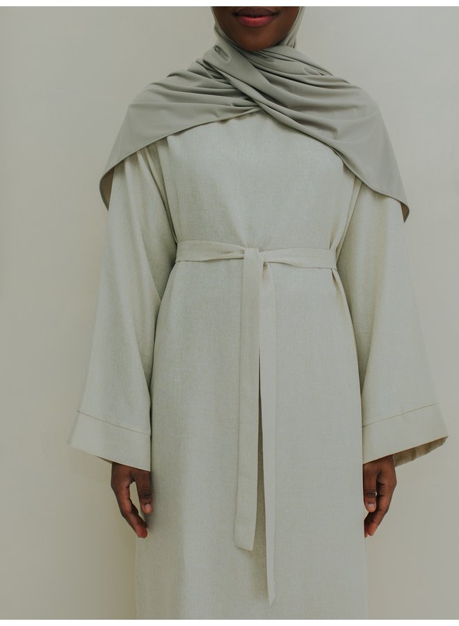 Linen Abaya - Beige