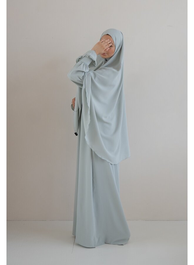 Zahar Abaya set - ice blue