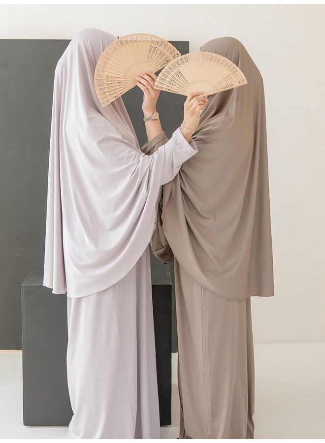 Jersey Abaya set - sand