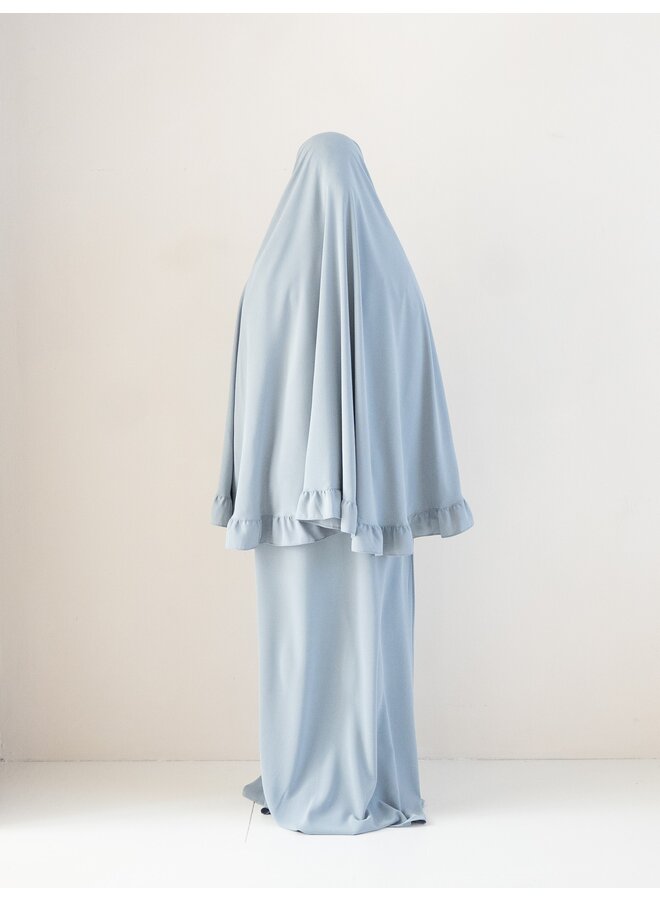 Khimaar Rouche - grey blue