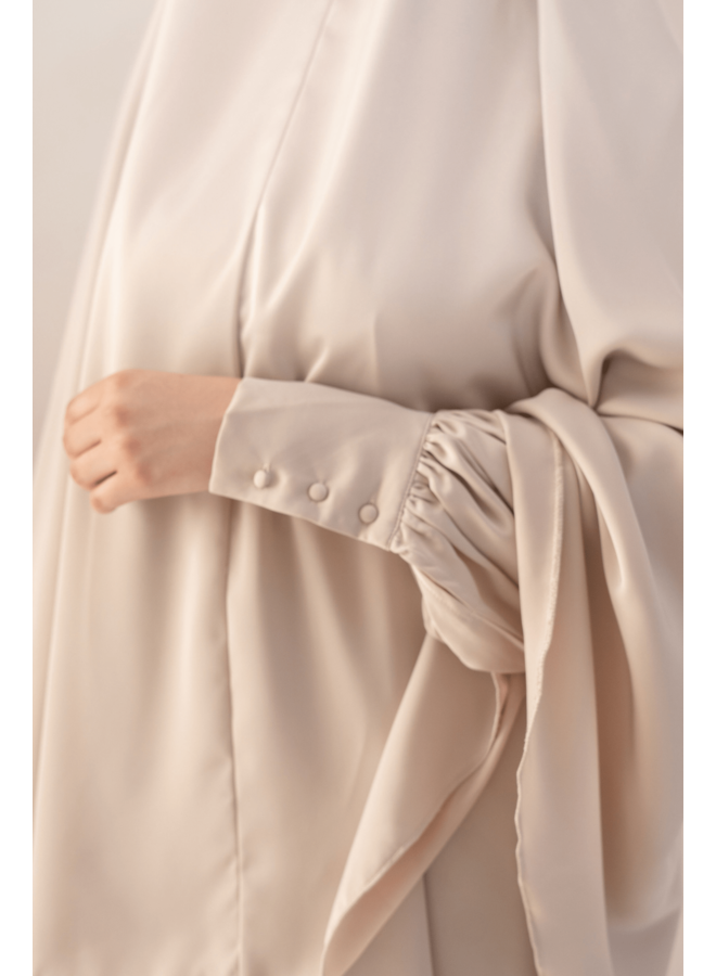 Satin Abaya -  Vanilla