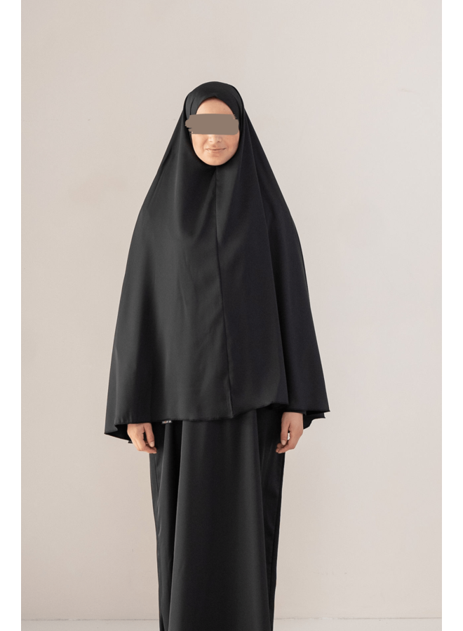 Satin Khimaar - Black