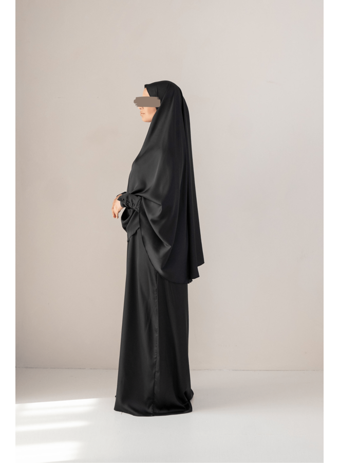 Satin Khimaar - Black