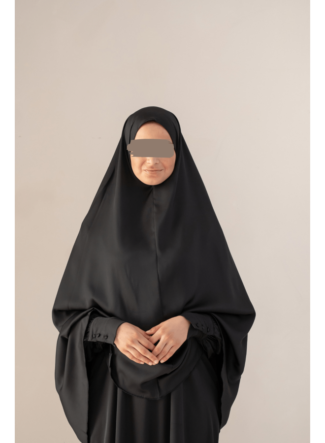 Satin Khimaar - Black