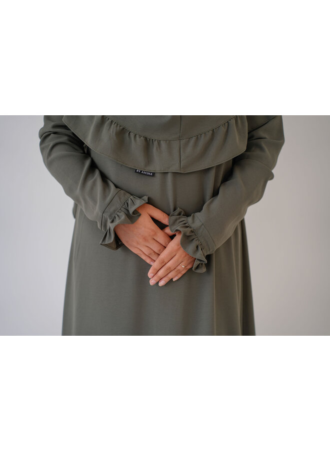 Abaya Rouche - Dark Olive