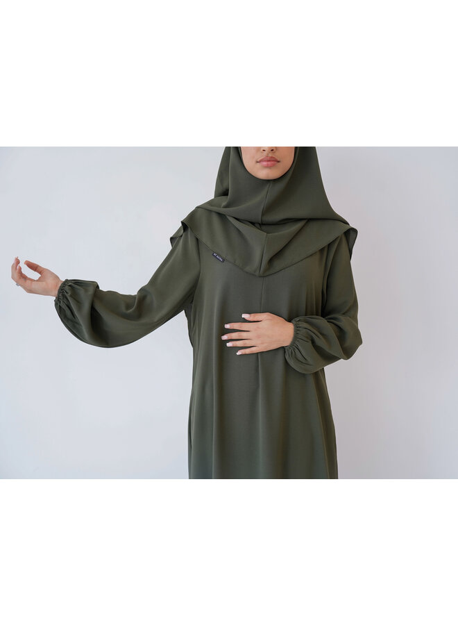 Ballon Pocket Abaya - Army