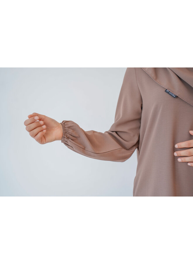 Ballon Pocket Abaya - Hazelnut