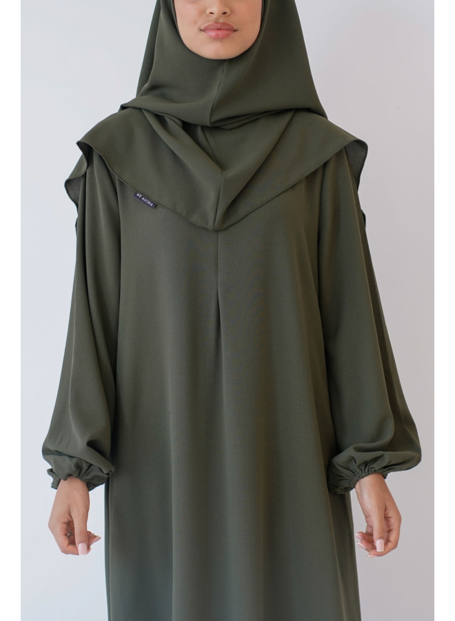 Ballon Pocket Abaya - Army