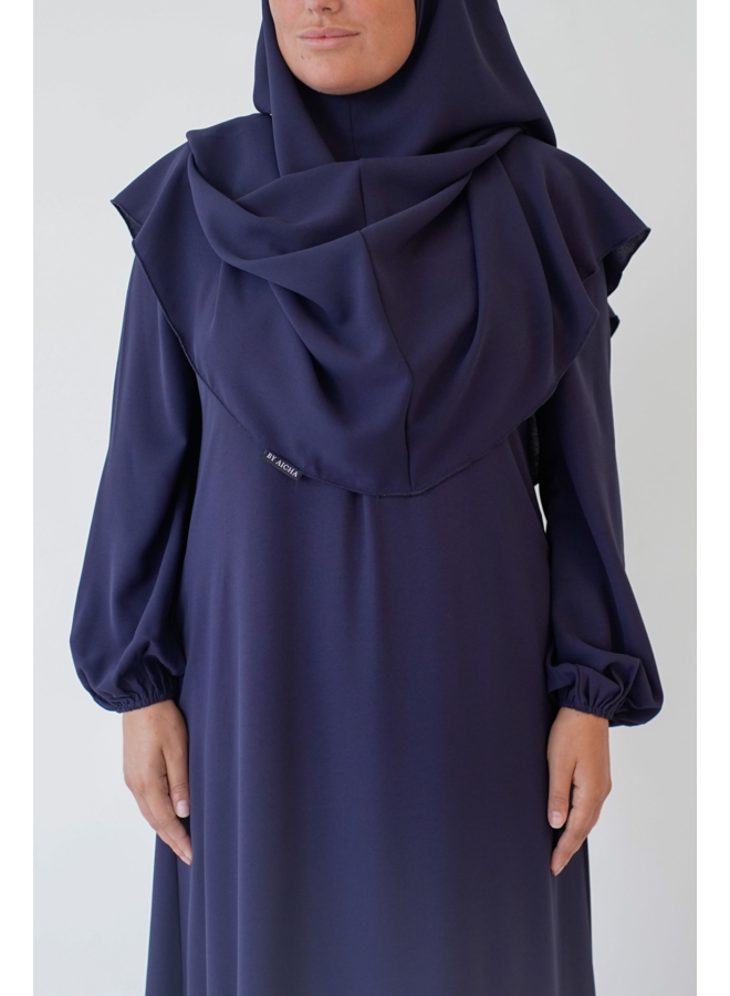 Ballon Pocket Abaya - Midnight Blue