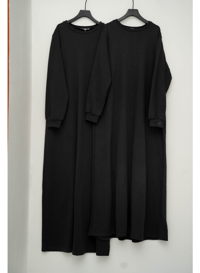 Oversized Sweater Abaya - Dark grey