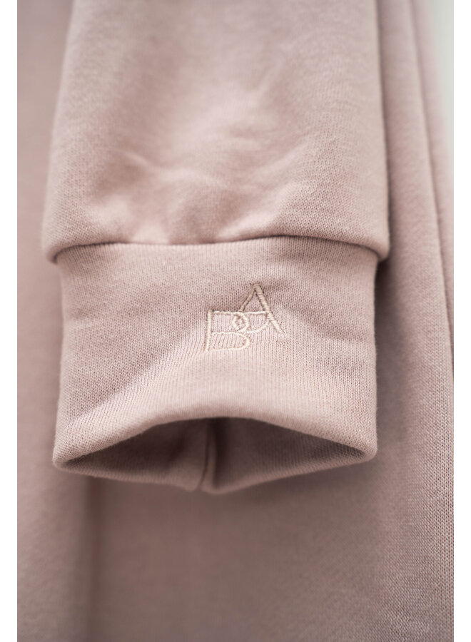 Oversized Sweater Abaya - Dusty Pink