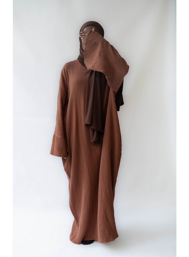 Cotton dress - Brown