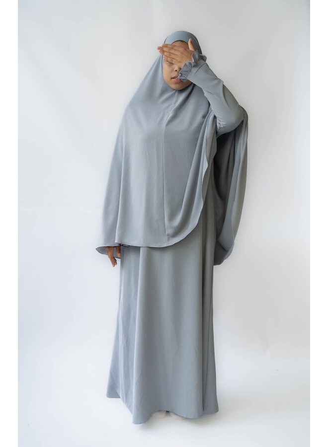 Lightweight Khimaar - Grey Blue