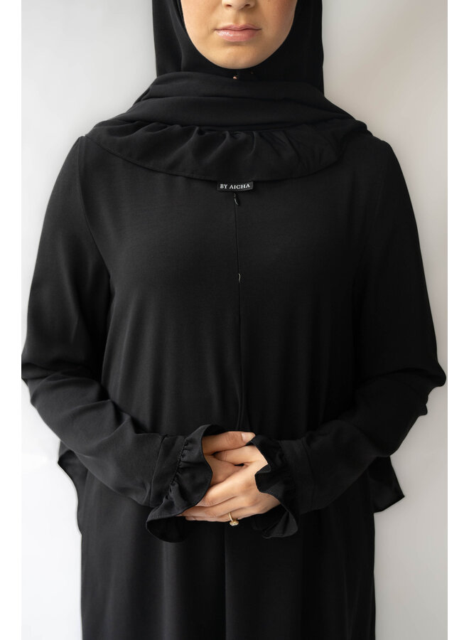 Abaya Rouche - Black