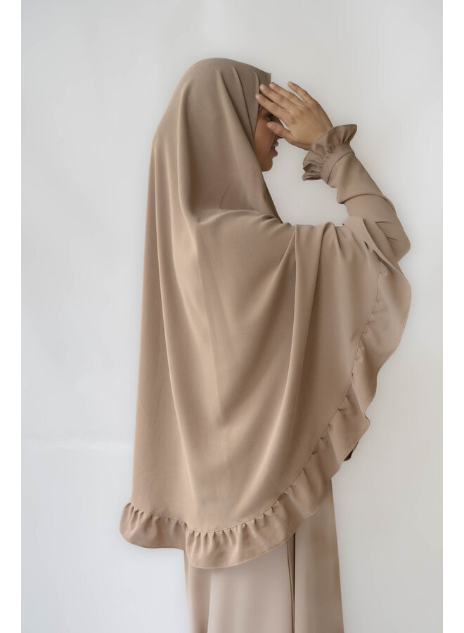 Abaya Rouche - Tender Taupe