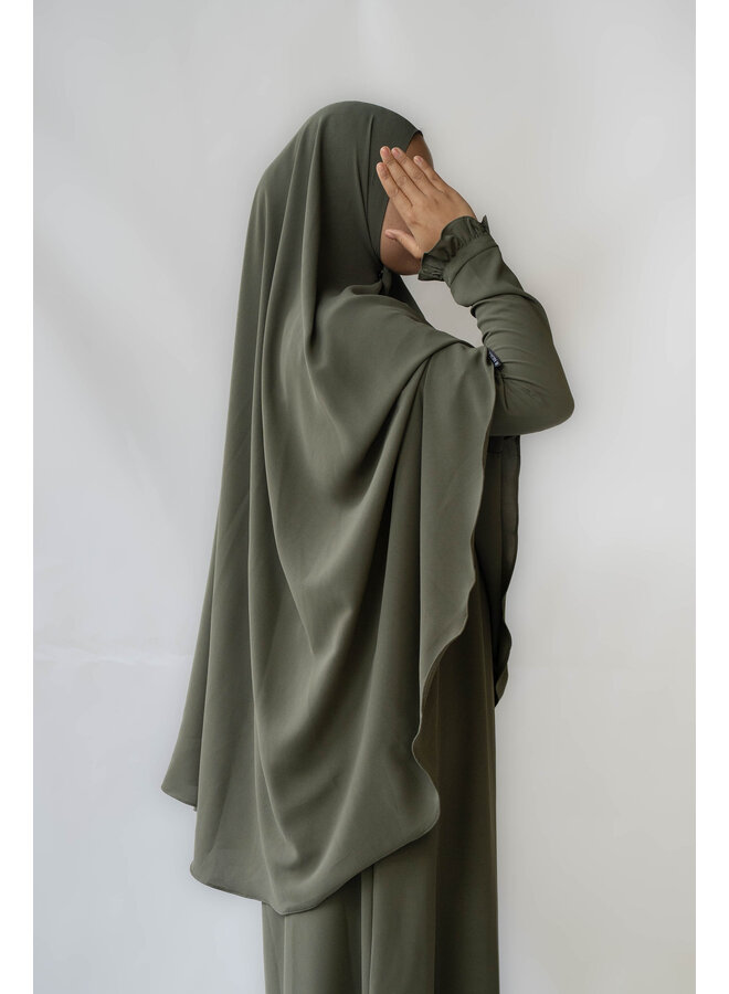 Abaya Rouche - Dark Olive