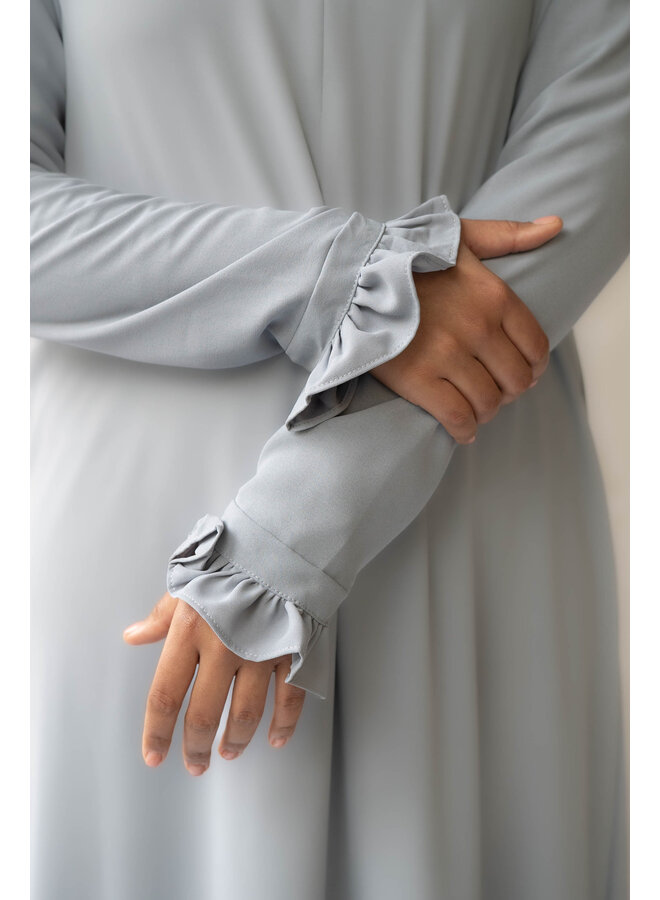 Abaya Rouche - Grey Blue