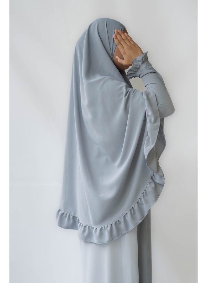 Abaya Rouche - Grey Blue