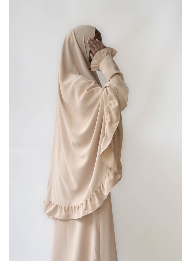 Abaya Rouche - Beige