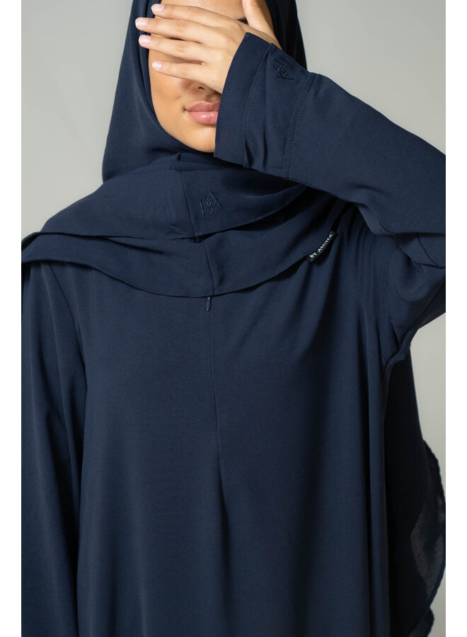 Double Layer Khimaar - Dark Navy