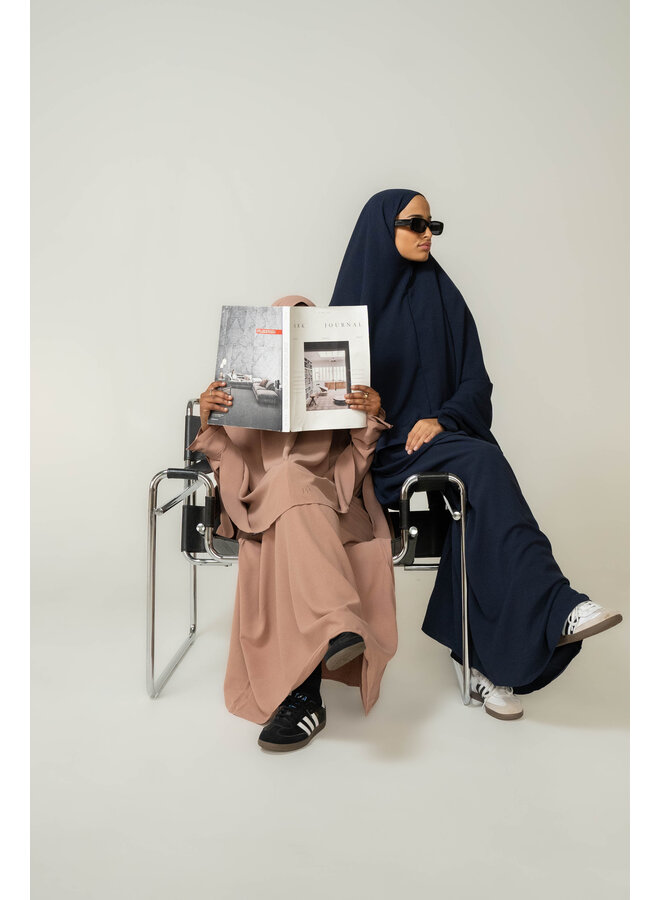 Double Layer Khimaar - Dark Navy