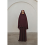 Double Layer Khimaar - Deep Burgundy