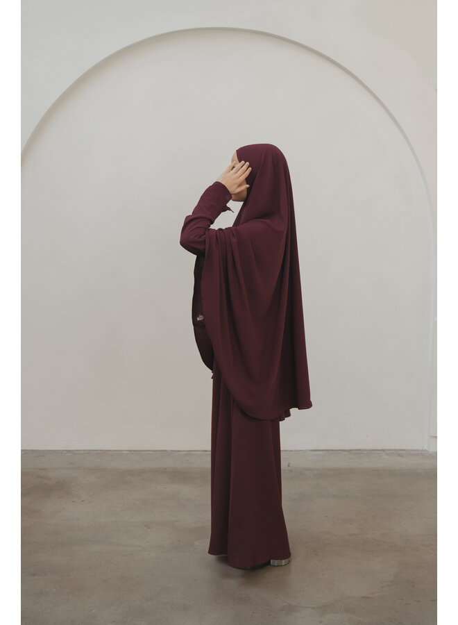 Lightweight Khimar - Deep Burgundy