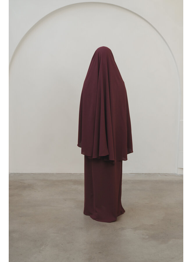 Lightweight Khimar - Deep Burgundy