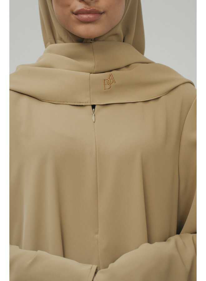 Soft Lace Abaya Set - Moss Green