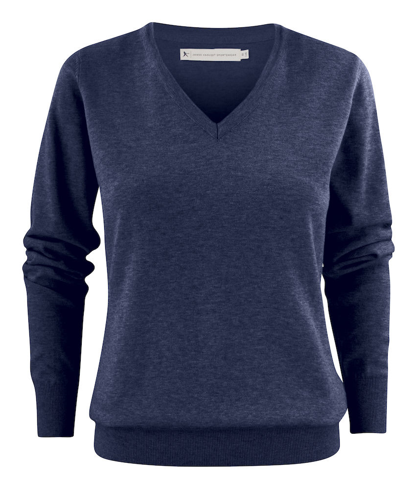 James Harvest Ashland V-Neck Dames Blauw - Maat L