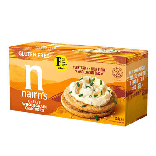 Nairns Cheese Wholegrain Crackers 137 gram