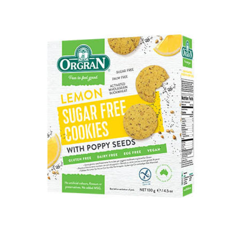 Orgran Sugar Free Cookies Lemon 130 gum