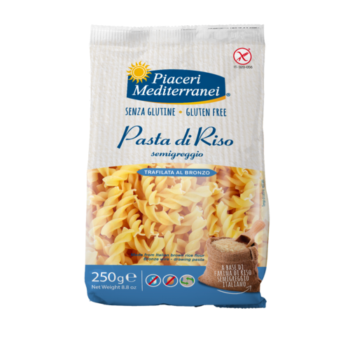 Piaceri Mediterranei Pasta di Riso Fusilli - Glutenvrij