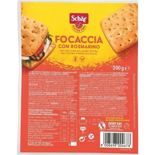 Schär Focaccia con Rosmarino 3 Stuks