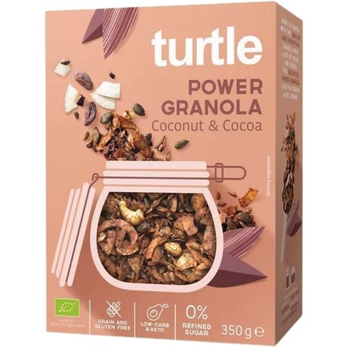 Turtle Power Granola Kokosnoot & Cacao Biologisch 350 gram