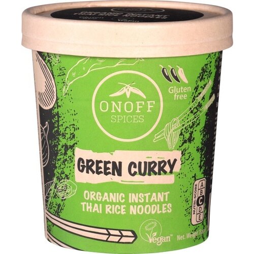 Onoff Spices Instant Noodles Green Curry Biologisch 75 gram