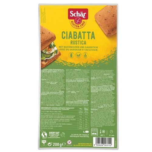 Schär Ciabatta Rustica 4 Stuks