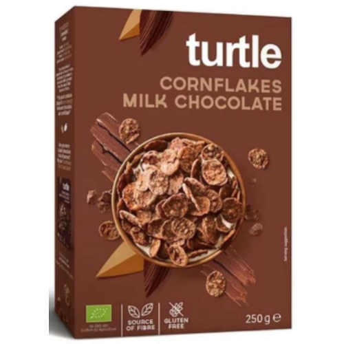 Turtle Cornflakes met Melkchocolade Biologisch 250 gram