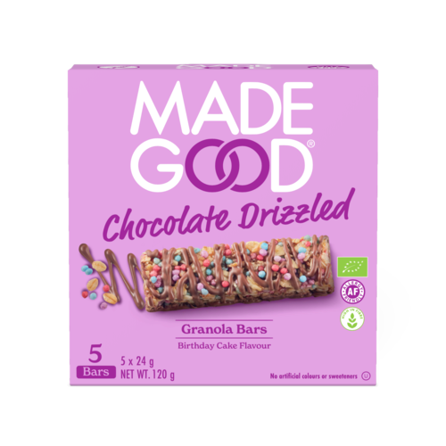 Made Good Chocolate Drizzled Granola Bars Birthday Cake Flavour 5 stuks